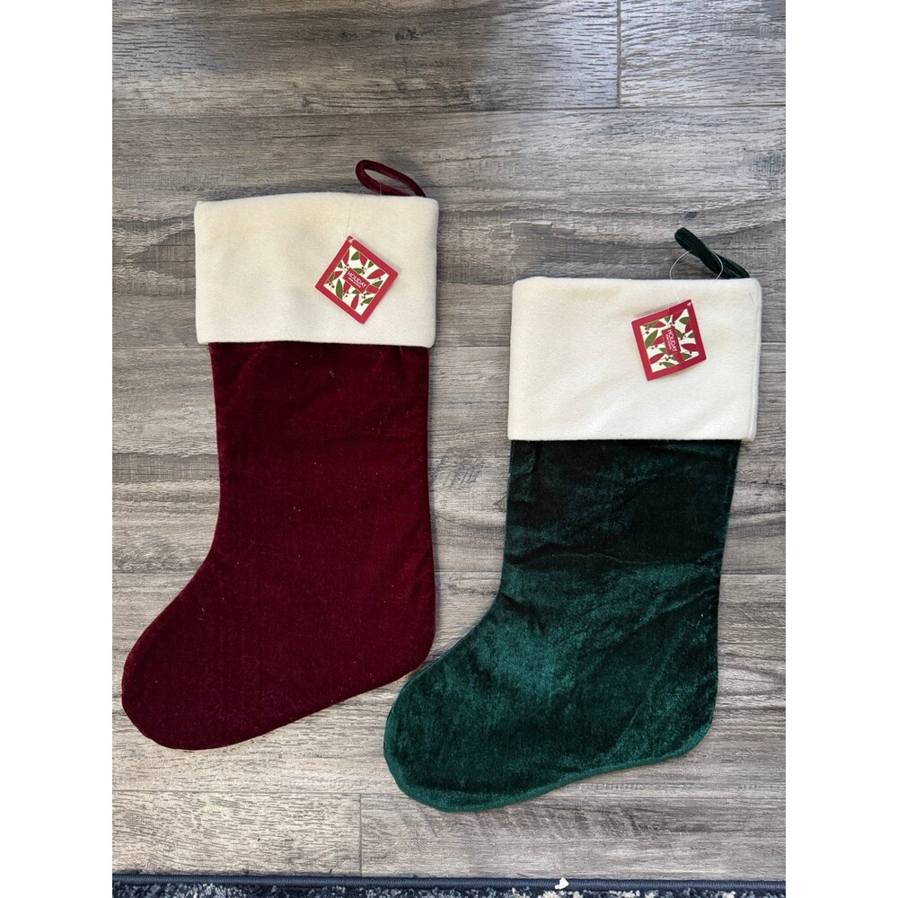 2 velvet stockings, Fred and drink brand new with tags